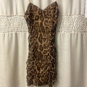 XXS superdown leopard mini dress from revolve NWT